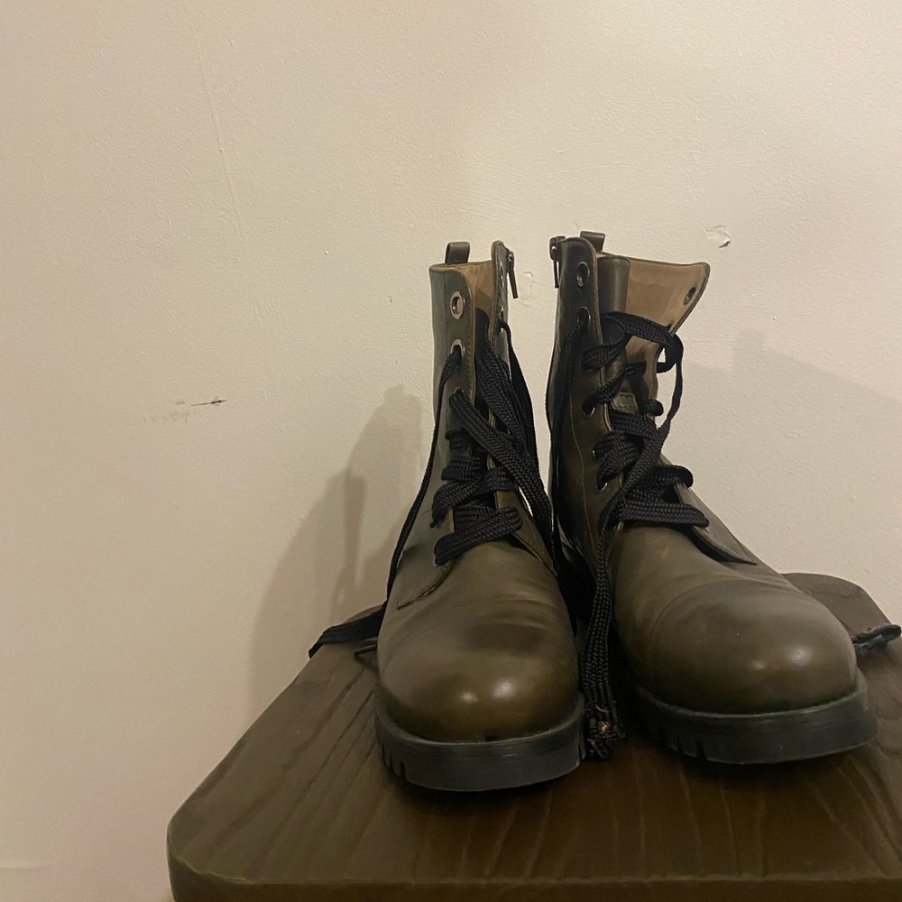 Green combat boots - Picture 4 of 4
